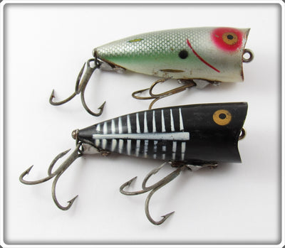 Vintage Heddon Shad & Black Shore Chugger Jr Lure Pair 