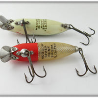 Heddon Shad & Red Head White River Runt Pair
