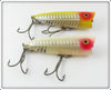 Vintage Heddon Yellow Shore & Black Shore Chugger Spook Pair