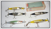 Heddon Dying Flutter Lot: Coachdog, Yellow Coachdog, & Shad