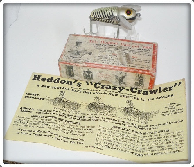 Heddon Silver Shore XRS Crazy Crawler In Correct Box