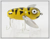Vintage Heddon Yellow Coachdog Crazy Crawler Lure 